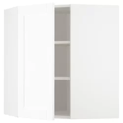 METOD Ugaoni zidni element s policama, bela Enköping/bela im. drveta, 68x80 cm