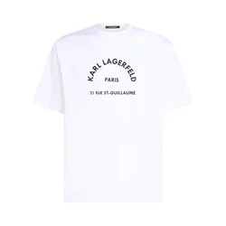 Karl Lagerfeld Majica Rue St-Guillaume črna/bela