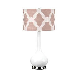 Elstead MILO-PN-TL-OVTH - Stona lampa MILO 1xE27/60W/230V ružičasta