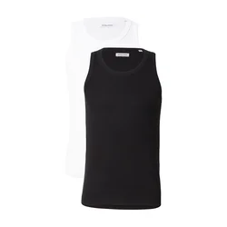 JACK & JONES Majica črna / bela