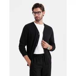 Ombre Mens knitted sweater with structured dots - navy blue