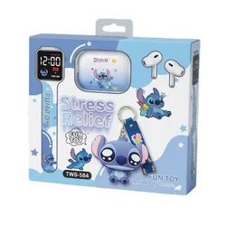 Poklon paket TWS-S84 fun toy 3 u 1 watch + TWS + toy plava