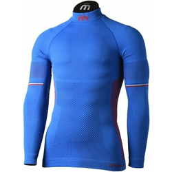 Mico Long Sleeve Mock Neck Mens Base Layer M1 Cobalto L/XL
