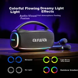 Aiwa Bluetooth zvučnik sa 2 mikrofona AH-22, RGB, Crni