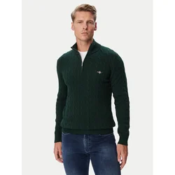 Gant Pulover 8050603 Temno zelena Regular Fit