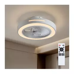 Brilagi - LED prigušiva svetiljka sa ventilatorom LED/38W/230V, prečnik 46 cm, bela + daljinski upravljač