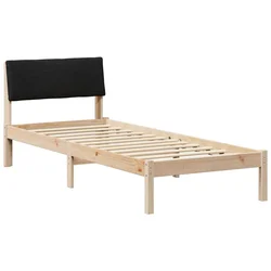 Vidaxl Kovinska posteljna konstrukcija Rjava in črna 80 x 200 cm