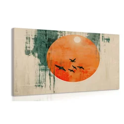 Slika japandi monumentalna luna - 60x40
