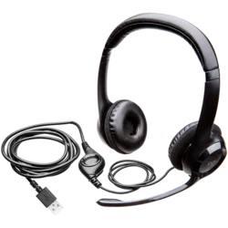 LOGITECH H390 Corded Headset - BLACK - USB