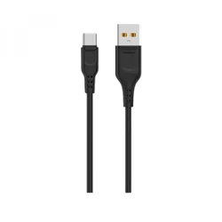 DENMEN D01T Type C USB data kabl 2,4A 1m crna