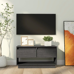 TV ormarić sivi 74 x 34 x 40 cm od masivne borovine
