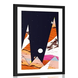 Plakat s paspartujem piramide bližnjega vzhoda - 20x30 no frame