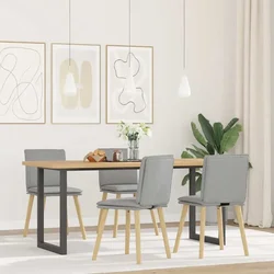 Vidaxl Jedilni stoli 4 kosi Cloud Grey Fabric