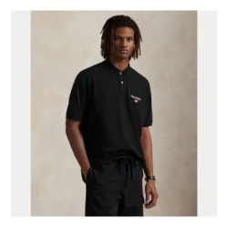 Polo Ralph Lauren za moške. 710P00808001 Polo Big black (L), Črna, Priložnostno, Bombaž, Kratek rokav