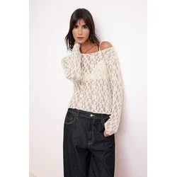 Trendyol Milla Ženska bluza, Krem