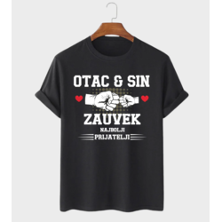 MAFIMI Muška majica Otac i sin najbolji prijatelji zauvek, Crna
