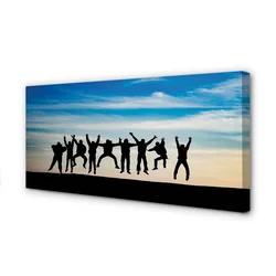 tulup.si Slika na platnu Sky oblaki ljudi 140x70 cm