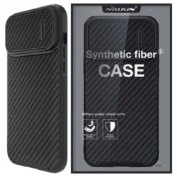 Maska za iPhone 14 Pro Max Nillkin Synthetic Fiber S crna