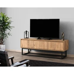 Hanah home TV Komoda Tilsim 140 Crno-Hrast