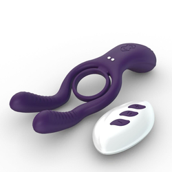Tracys Dog Remote Control Vibrating Penis Ring Purple