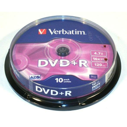 DVD+R 16X 10/1 CAKE VERBATIM