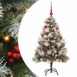 Umjetno božićno drvce S LED lampica Zelena i bijela 150 cm