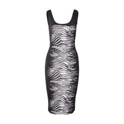 Versace Jeans Couture Obleka črna/bela