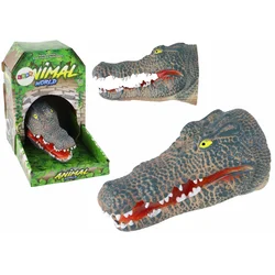 Krokodil Živalska Ročna Lutka Siva