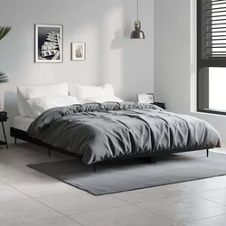 Okvir za krevet crni 140x190 cm konstruirano drvo