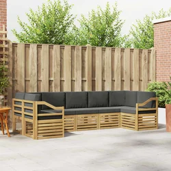 Sekcijska garnitura 7 pcs Bijela i antracit 304 x 126,5 x 73 cm