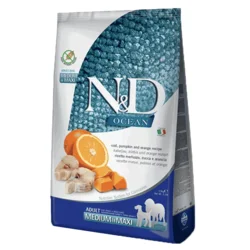 N&D Ocean Hrana za pse Medium/Maxi Adult, Bundeva i Bakalar - 2.5 kg