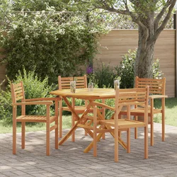 Stolica 4 pcs Smeđa 56 x 55 x 90.5 cm Čvrsto teak drvo