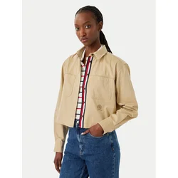 Tommy Jeans Srajca DW0DW22942 Bež Cropped Fit