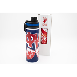 Nine Sport Flašica za vodu FK Crvena Zvezda, 750ml, Plavo-crvena