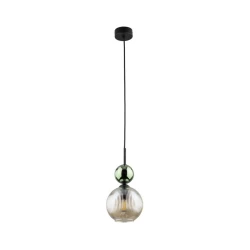 Luster na sajli SOPHIA 1xE14/10W/230V crna/zelena/dimljeno-bež