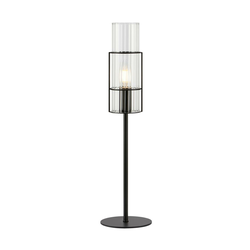 Markslöjd 108555 - Stolna lampa TUBO 1xE14/40W/230V 50 cm crna/prozirna
