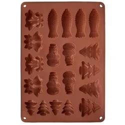 Northix Silikonski model za piškote in čokolado, 34 x 24,5 cm, rjav