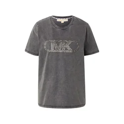 MICHAEL Michael Kors Majica EMPIRE STUD CLASSIC pegasto črna
