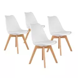 BOLZZ Set od 4 stolice Napoli, Beli