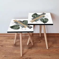 Hanah Home Set klub stočića 2Shp385, 2 komada, Šareni