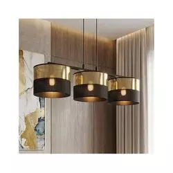Luster na sajli LUX 3xE27/15W/230V crna/zlatna