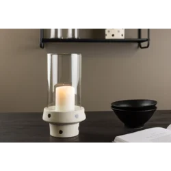 Venture Design Lantern 15x29 cm Bela, Kamnina