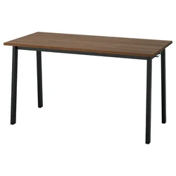 MITTZON Konferencijski sto, orahov furnir/crna, 140x68x75 cm
