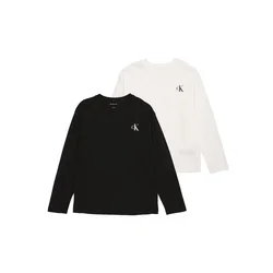 Calvin Klein Jeans Majica črna / bela