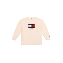 TOMMY HILFIGER Majica temno modra/živo rdeča/bela/off-bela