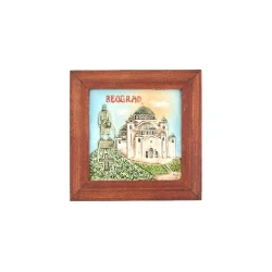 SERBIA ART Poklon suvenir Slika Beograda sa drvenim ramom S