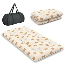 Northix Japonski futon 90x200 cm pralna prevleka rjava