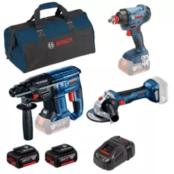 BOSCH GBH180LI+GWS180LI+GDX180 0615990M5G Set akumulatorskog alata