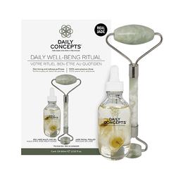 Daily Concepts Daily Well-Being Ritual dárková sada Daily Jade Facial Roller + Iris Jade Multi-Use Oil 60 ml