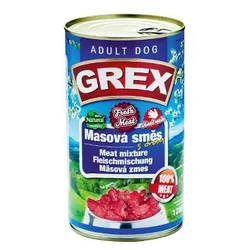GREX mesna mešanica za pse v pločevinkah 1280g